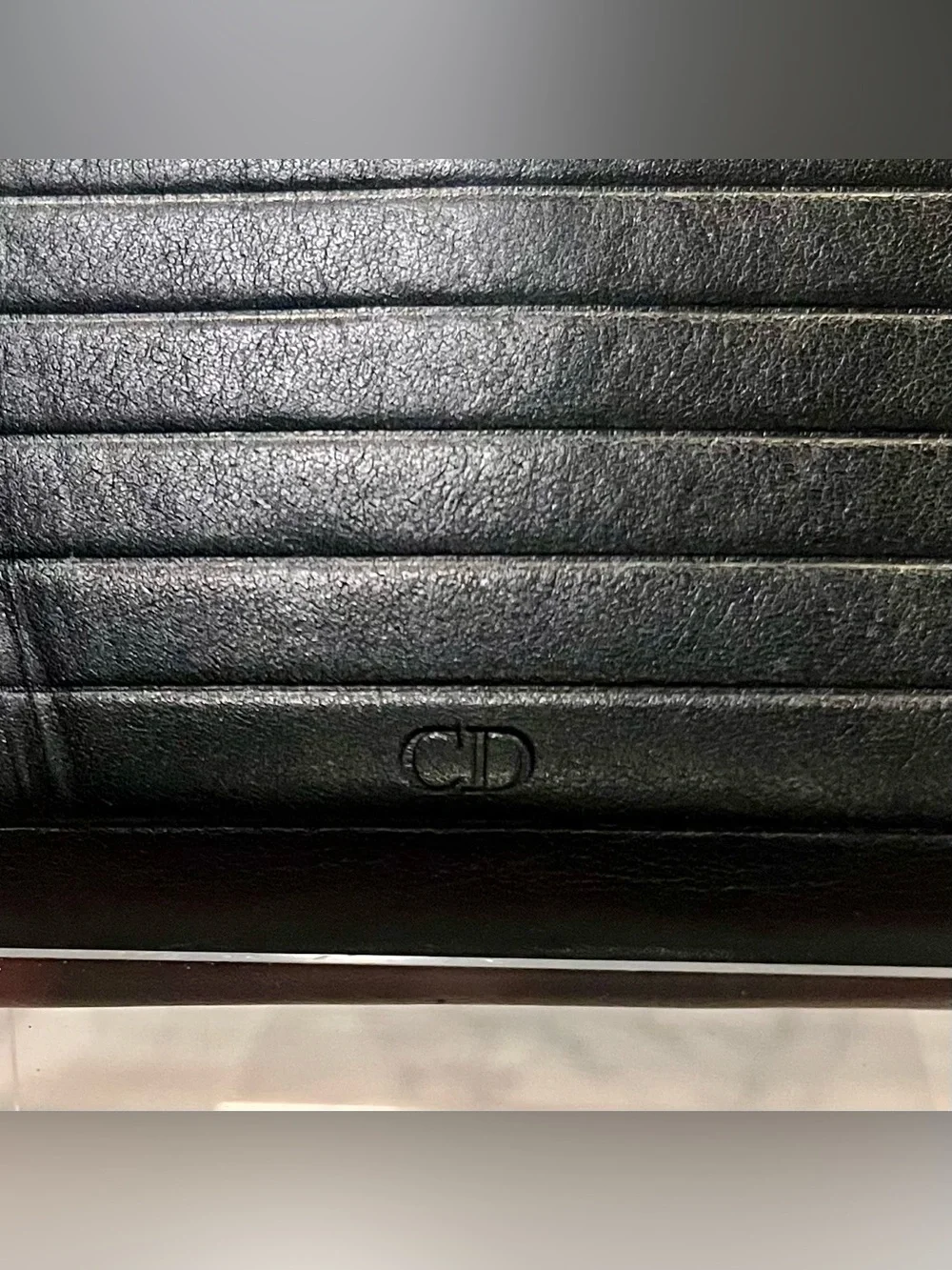 Christian Dior Homme Black Quilted Leather Zip Wallet